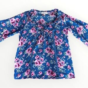 Decree shear flowy 3/4 sleeve shirt